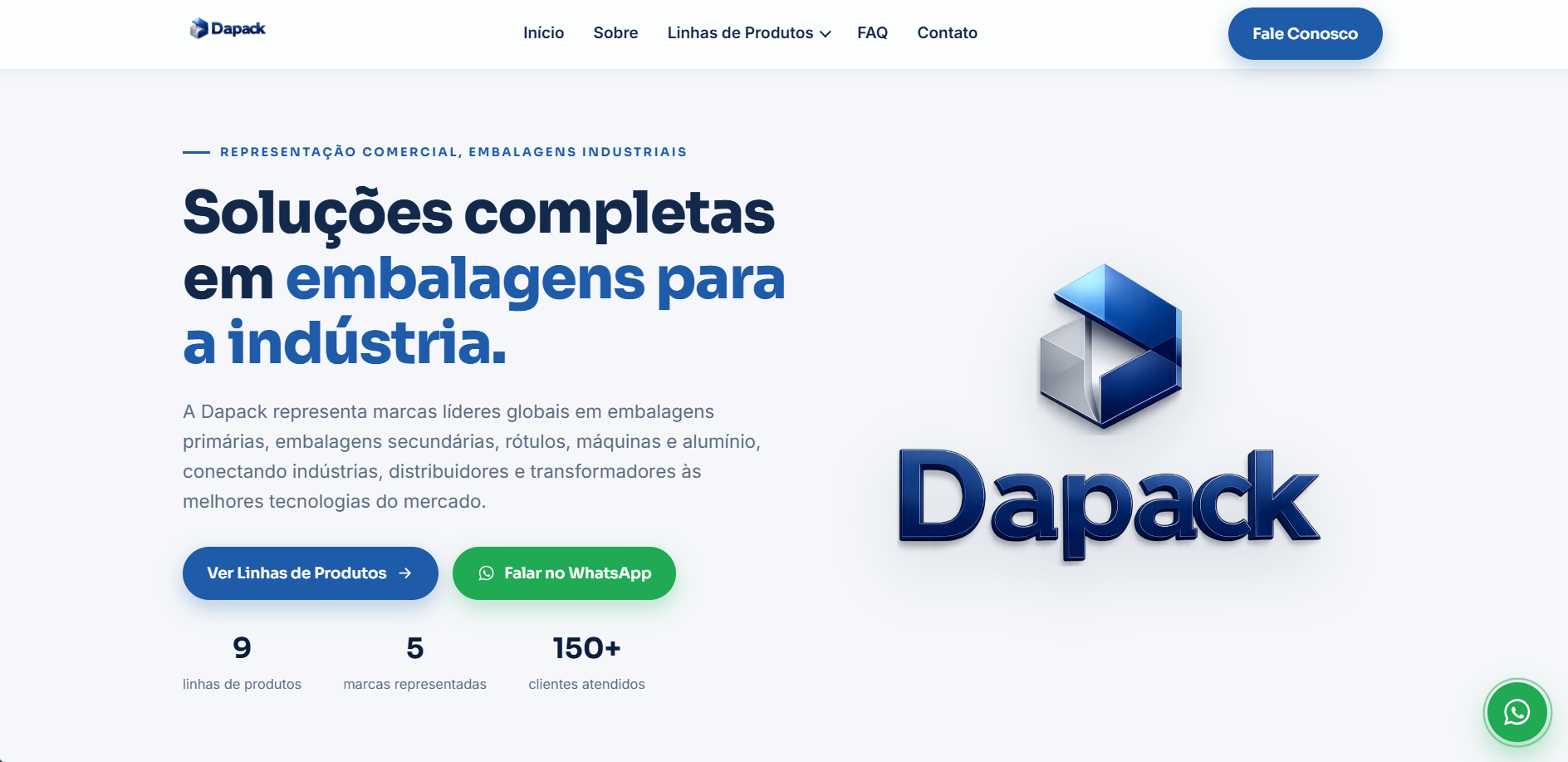 Home do site da Dapack